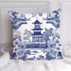 2 Chinoiserie Blue Throw Pillow Covers, 40.6 x 40.6 cm view 4