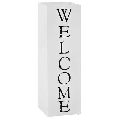 BULANED Umbrella Stand, Patio Parasol Base, Steel, White