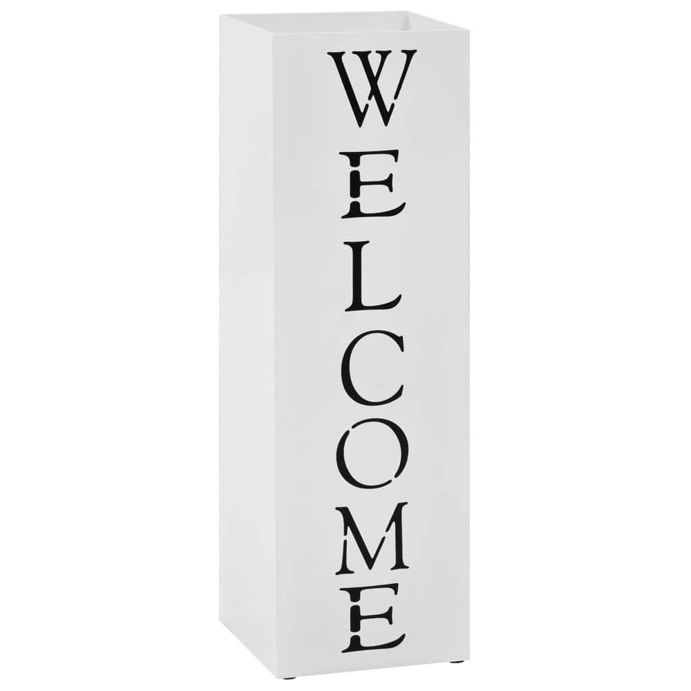 BULANED Umbrella Stand, Patio Parasol Base, Steel, White