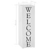 BULANED Umbrella Stand, Patio Parasol Base, Steel, White view 4