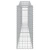 CIADAZ Gabion Fence with High Arch, 400 x 30 x 80/100 cm, Galvanized Iron view 4