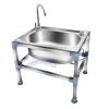 TRGCJGH Stainless Steel Freestanding Single-Bowl Utility Sink, 48 x 35 cm view 1