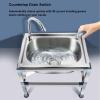 TRGCJGH Stainless Steel Freestanding Single-Bowl Utility Sink, 48 x 35 cm view 3