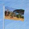 Africa Wildlife Giraffes Flag 90 x 150 cm, Double-Sided Outdoor Banner view 2