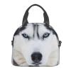 OPSREY Cute Husky Print Insulated Lunch Bag, Reusable Cooler Bag for Work, Picnics, and Travel view 3
