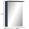 Schildmeyer Jesper Mirrored Bathroom Cabinet 155426, Midnight Blue, 50.4 x 16 x 72.3 cm view 3