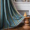 CEMELI 1-Panel Striped Printed Boho-Style Curtain with Tassel, Semi-Blackout view 1