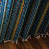 CEMELI 1-Panel Striped Printed Boho-Style Curtain with Tassel, Semi-Blackout view 3