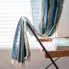 CEMELI 1-Panel Striped Printed Boho-Style Curtain with Tassel, Semi-Blackout view 4