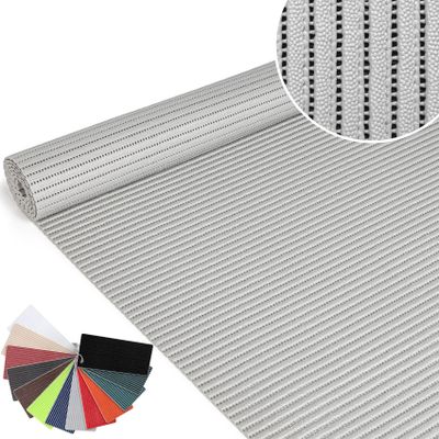 ANRO Soft Foam Bath Mat, Non-Slip Bath and Shower Runner, Plain Light Gray, 120 x 130 cm