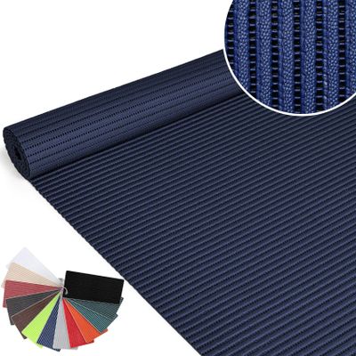 Soft Foam Bath Mat, Anti-Slip, Solid Blue, 350 x 130 cm