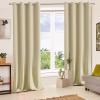 ZJXSNEH Outdoor Curtains for Terrace, Waterproof Voile Curtains for Gazebo, Veranda or Pergola, Cream, 2-Piece Set view 3