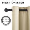 ZJXSNEH Outdoor Curtains for Terrace, Waterproof Voile Curtains for Gazebo, Veranda or Pergola, Cream, 2-Piece Set view 4