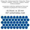 45 Matte Traffic-Blue Self-Adhesive Vinyl Sticker Dots, Round, 20 mm view 1