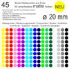 45 Matte Traffic-Blue Self-Adhesive Vinyl Sticker Dots, Round, 20 mm view 2