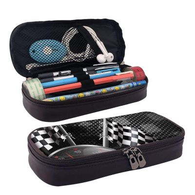 COMAAM Checkered Flag Racing Print Pencil Case