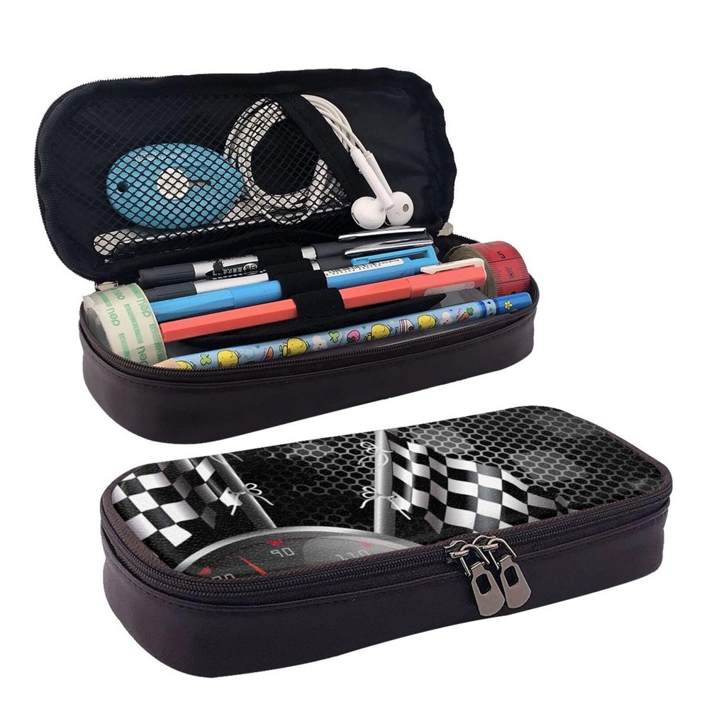 COMAAM Checkered Flag Racing Print Pencil Case