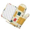 Mid-Century Modern Printed Oven Mitt and Pot Holder Set, Heat-Resistant, Non-Slip view 2