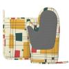 Mid-Century Modern Printed Oven Mitt and Pot Holder Set, Heat-Resistant, Non-Slip view 3
