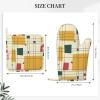 Mid-Century Modern Printed Oven Mitt and Pot Holder Set, Heat-Resistant, Non-Slip view 4
