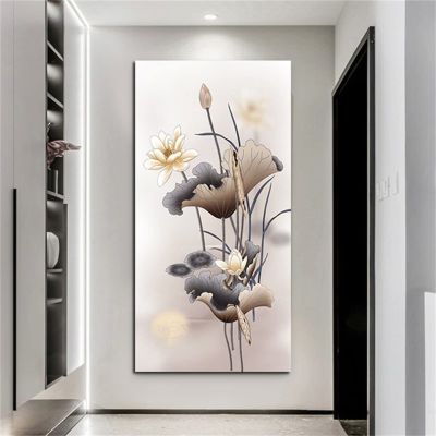 Lotus Flower DIY 5D Full Round Drill Diamond Painting Kit, 70 x 200 cm