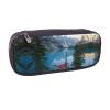 Large-Capacity Leather Pencil Case, Cute Dolphin Protective Eyewear Makeup Bag for Women and Men, Moraine Lake Hammock, One Size, Coin Purse view 2