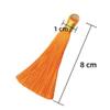 20-Piece 8 cm Colorful Long Tassel Craft Set, Coffee view 3