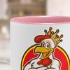 OM3 Chicken Whisperer Mug Farmer Chicken Whisperer Chicken Rooster III - Ceramic Mug - 11 oz / 325 ml - Double-Sided Print - Pink view 2
