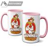 OM3 Chicken Whisperer Mug Farmer Chicken Whisperer Chicken Rooster III - Ceramic Mug - 11 oz / 325 ml - Double-Sided Print - Pink view 3