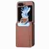Leather Wallet Flip Case for Samsung Galaxy Z Flip 4 with Ring Stand view 1