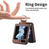 Leather Wallet Flip Case for Samsung Galaxy Z Flip 4 with Ring Stand view 2