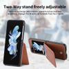 Leather Wallet Flip Case for Samsung Galaxy Z Flip 4 with Ring Stand view 4