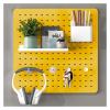 WIGING Pegboard Organizer Set, 40 x 40 cm Wall-Mounted DIY Storage Board with Accessories for Garage, Workshop, Craft Room, or Kitchen (Yellow) view 1