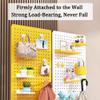 WIGING Pegboard Organizer Set, 40 x 40 cm Wall-Mounted DIY Storage Board with Accessories for Garage, Workshop, Craft Room, or Kitchen (Yellow) view 4