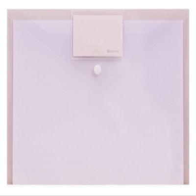 A4 File Folders, 4-Pack, Transparent Jelly Color, Button Closure