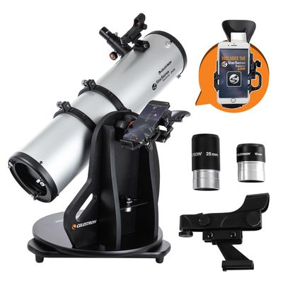 Celestron 22482 StarSense Explorer 150 mm Tabletop Dobsonian Telescope with Smartphone App Support, Compatible with iOS/Android