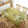 Mateju World Map Pattern Washable Rectangular Tablecloth, 150 x 260 cm, Light Green view 1