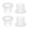 QUARKZMAN 4-Piece Flanged Sleeve Bearings, 8.1 mm Bore, 10 mm OD, 10 mm Length, Nylon Bushings for Shafts, White view 1