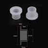 QUARKZMAN 4-Piece Flanged Sleeve Bearings, 8.1 mm Bore, 10 mm OD, 10 mm Length, Nylon Bushings for Shafts, White view 2
