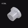 QUARKZMAN 4-Piece Flanged Sleeve Bearings, 8.1 mm Bore, 10 mm OD, 10 mm Length, Nylon Bushings for Shafts, White view 3