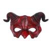 Halloween Demon Devil Mask - Red Ram Horn Half-Face Mask view 1