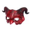 Halloween Demon Devil Mask - Red Ram Horn Half-Face Mask view 4