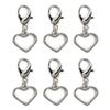 Danlai 6-Piece Metal Hollow Heart Spring Snap Keychain Clips view 1
