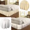 Elastic Embroidered Bed Skirt, 37 cm Drop, Queen Size, Color B view 3