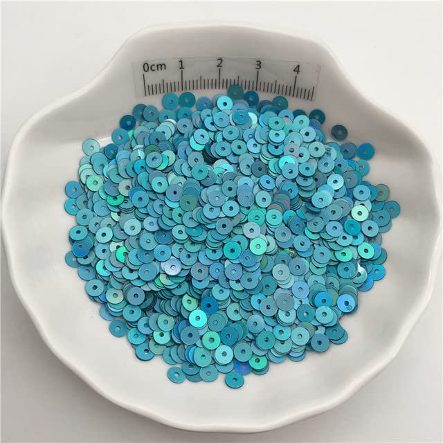 UANGLI 10g Flat PVC Sequins, 4mm/6mm/8mm Glitter Sequins for DIY Crafts