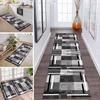 Non-Slip Washable Hallway Runner Rug, 80 x 350 cm, Gray/Black/White view 1