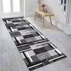 Non-Slip Washable Hallway Runner Rug, 80 x 350 cm, Gray/Black/White view 2