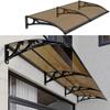 NUACOS Transparent Front Door Awning, Curved, 100 x 270 cm view 1