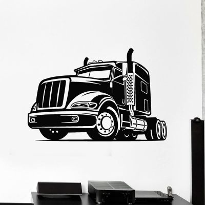 HUANYIN Car Wall Decal, Truck Vehicle Machine Teen Boy Bedroom Garage Home Decor Vinyl Window Sticker, 74 x 110 cm