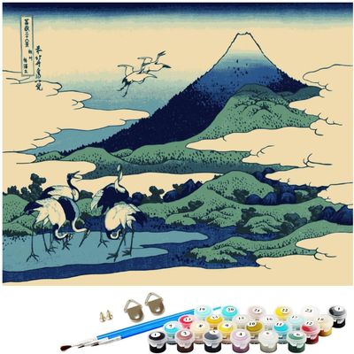 NNALEGS Paint by Numbers for Adults, Japanese Landscape with Mount Fuji, 40 x 50 cm, Beginner Kit